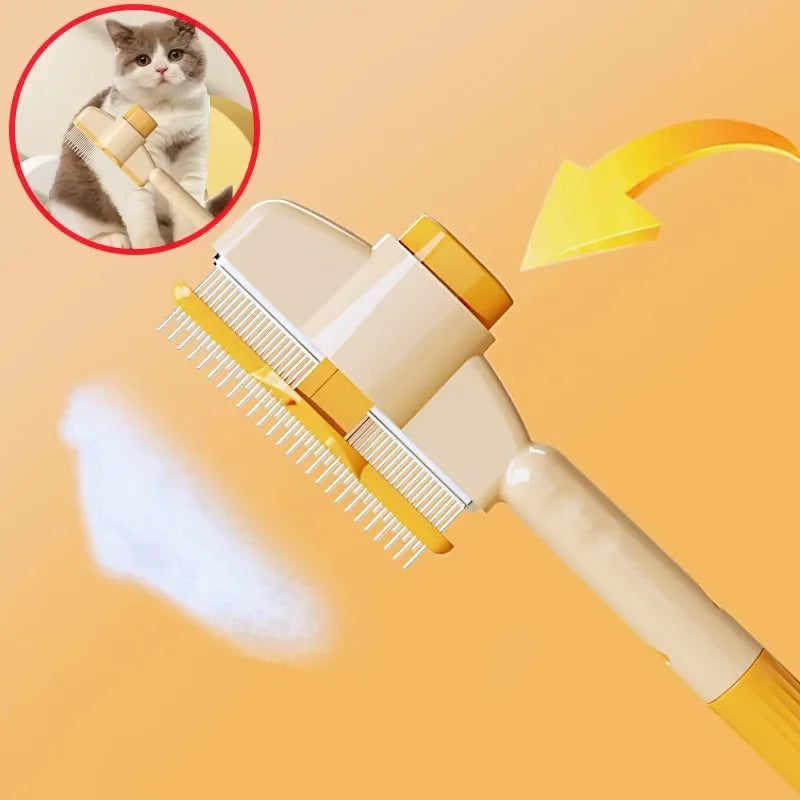 Spazzola per Cani Autopulente | Pettine Massaggiante a Pulsante | Rimuove il Sottopelo | Per Cani e Gatti