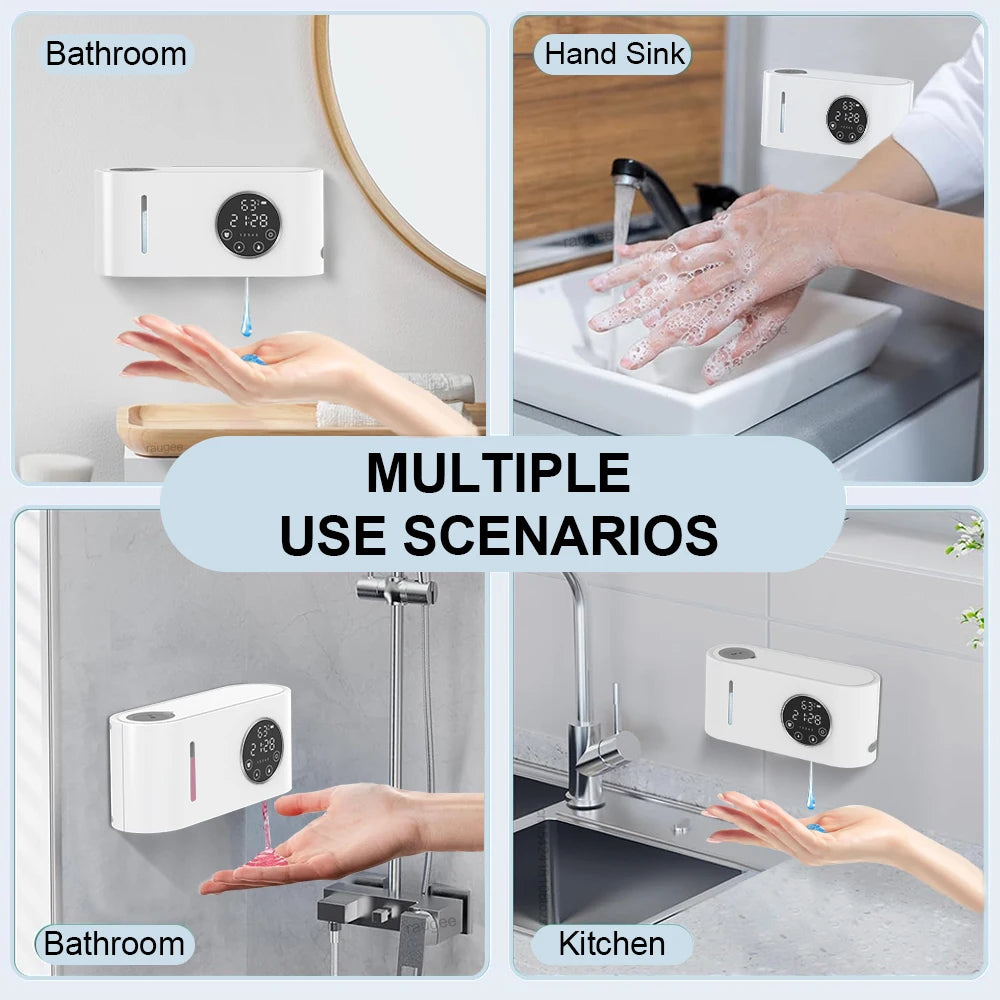 Dispenser Sapone Senza Contatto 500ml con Schermo LED - Automatico