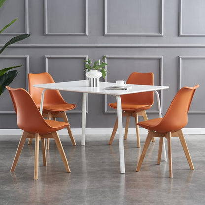 Set 4 Sedie Mod. Eva - Design Ergonomico, 7 Colorazioni, Per Interni/Esterni