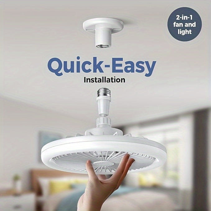 Ventilatore Soffitto LED 10" - 3 Velocità + Luce RGB 3000K-6500K, Telecomando