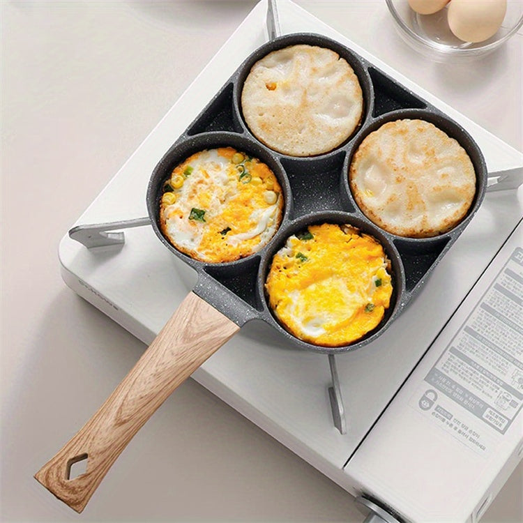Padella 4 Fori Pietra Maifan - Antiaderente, Induzione, Per Uova/Pancake