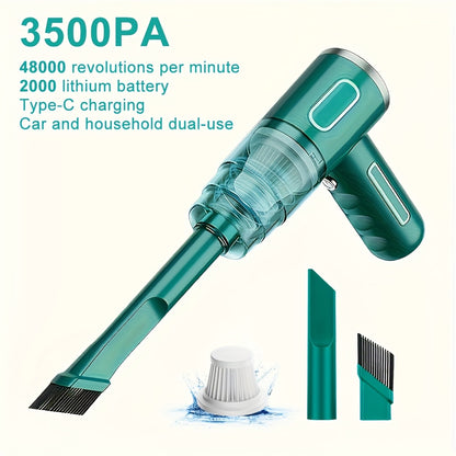 Aspirapolvere Auto 120W Senza Fili - Turbo Ciclonico, Ultra-Portatile, Ricaricabile