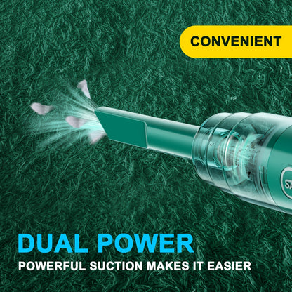 Aspirapolvere Auto 120W Senza Fili - Turbo Ciclonico, Ultra-Portatile, Ricaricabile
